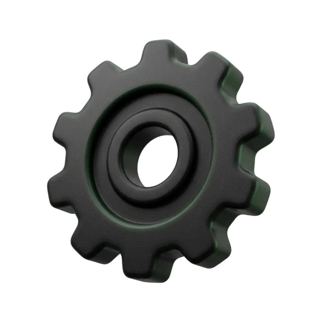 3D gear representing platform engineering