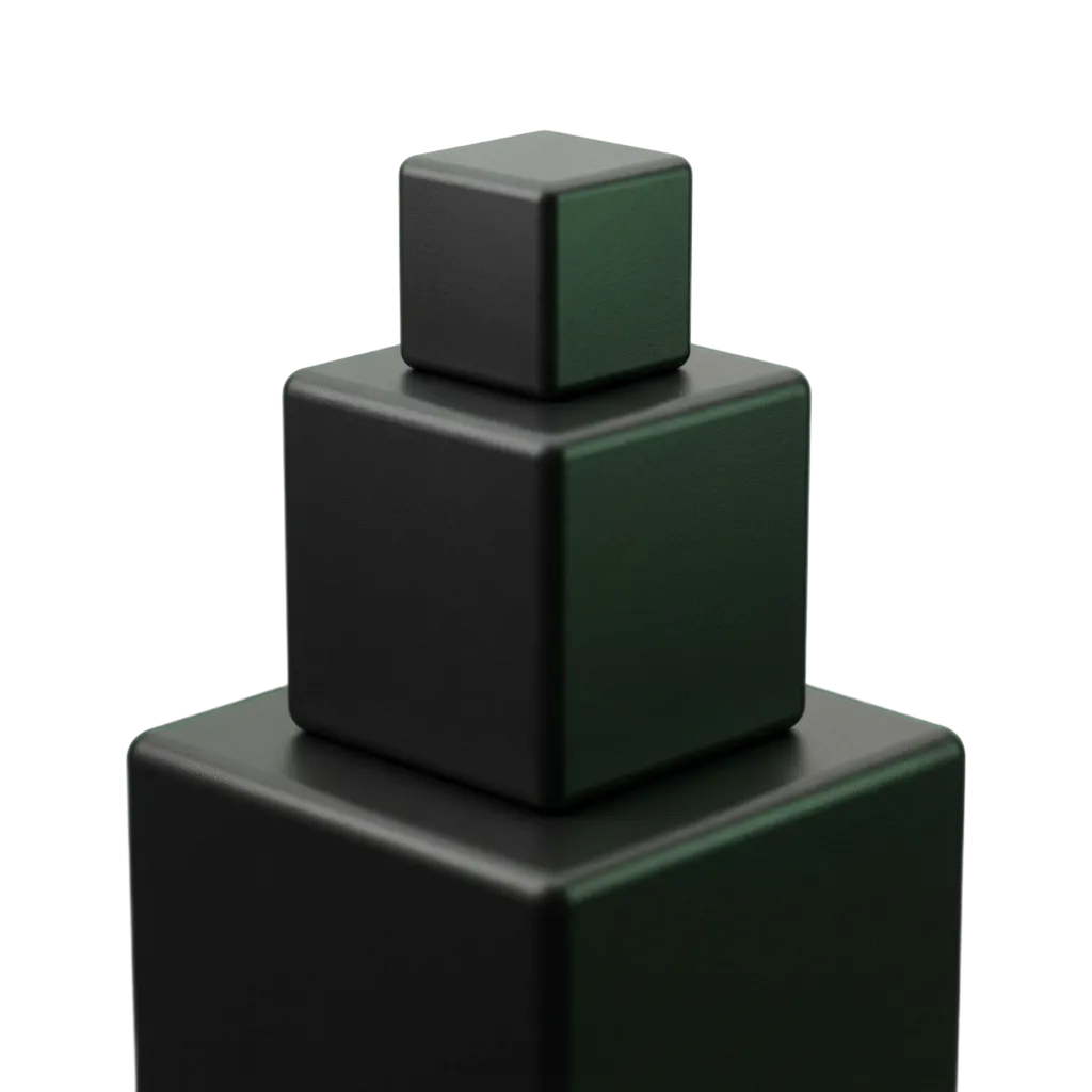 3D stacked blocks representing scale